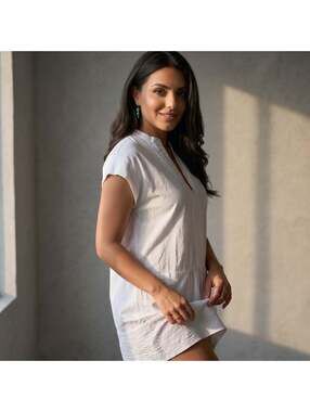 Vince Casual Short Sleeve Mini Dress